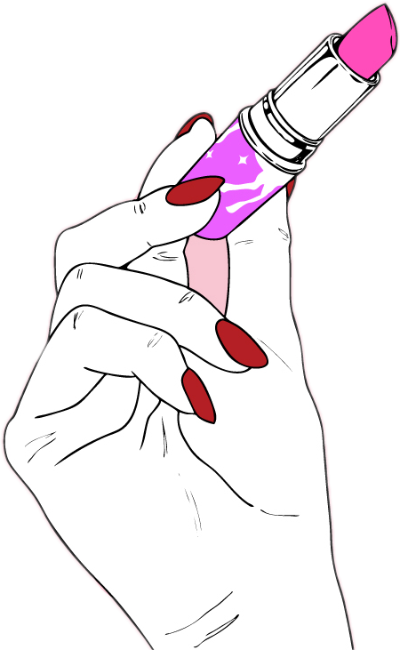 lipstick pink outline tumblr sticker by @x_nomoresorrow_x