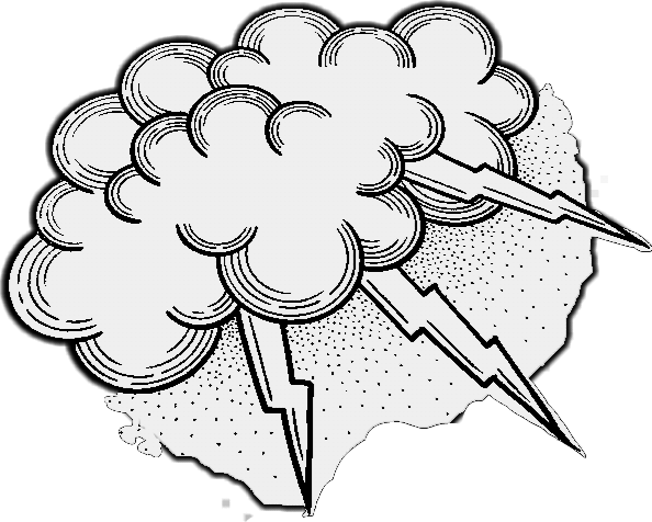 blackandwhite thunder storm sticker by @bloodyhiccup