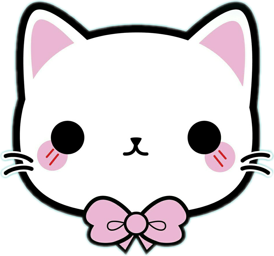 cat pink bant white freetoedit sticker by @117callibry566