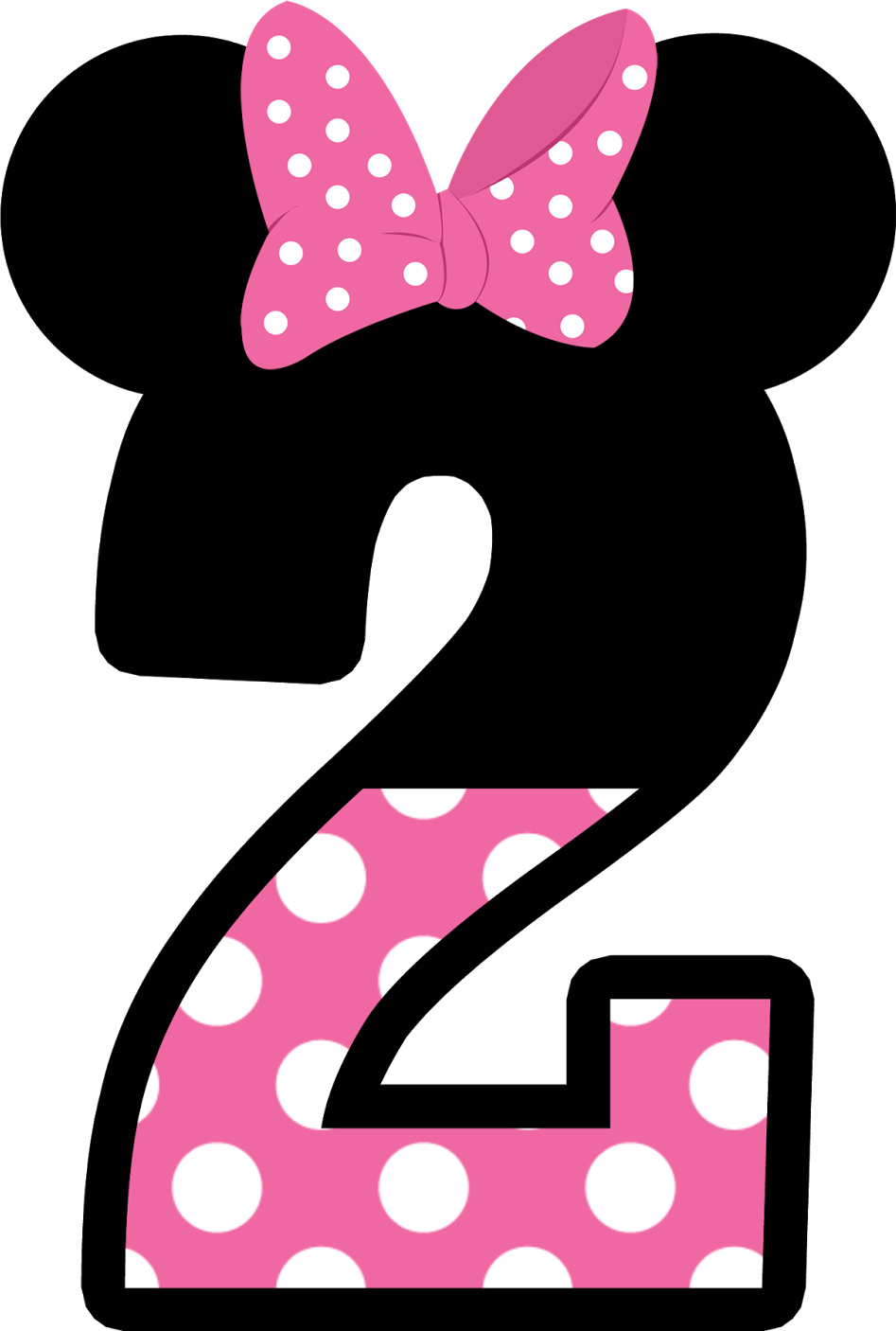 numbers 2 minniemouse - Sticker by angie nelson