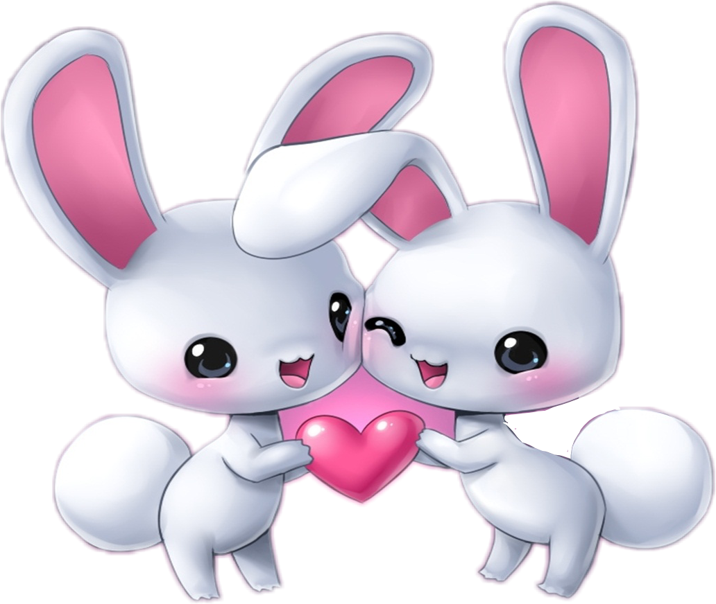 bunnies heart love freetoedit #bunnies sticker by @sona75