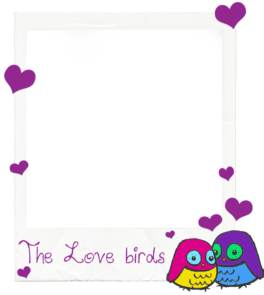 Frame Polaroid Love Lovebirds Owls Frame Polaroid Love Lovebirds Owls