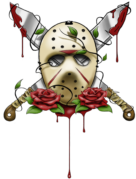 fridaythe13th jason mask sticker by angienelson1988
