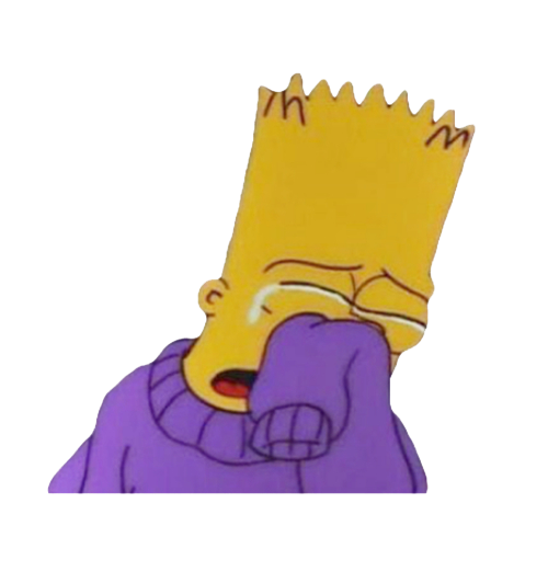 bart bartsimpson sadness freetoedit sticker by @magalidiaz17