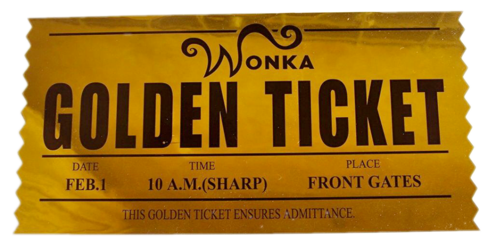 willywonka ticket candy sticker by @happycoolstickers.