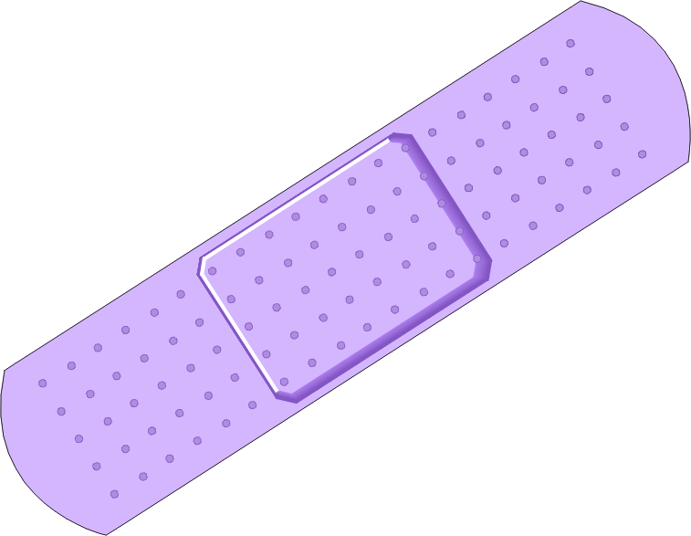 FreeToEdit bandaid purple Sticker by Pennyann