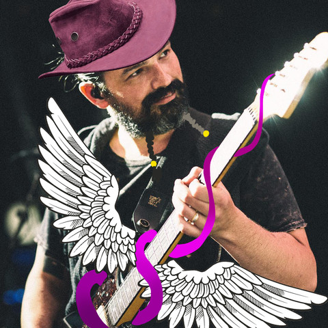 Photo collage with wings