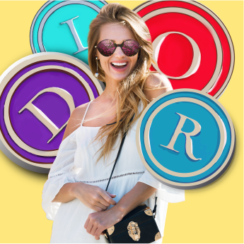 Bright photo edit with Dior labels